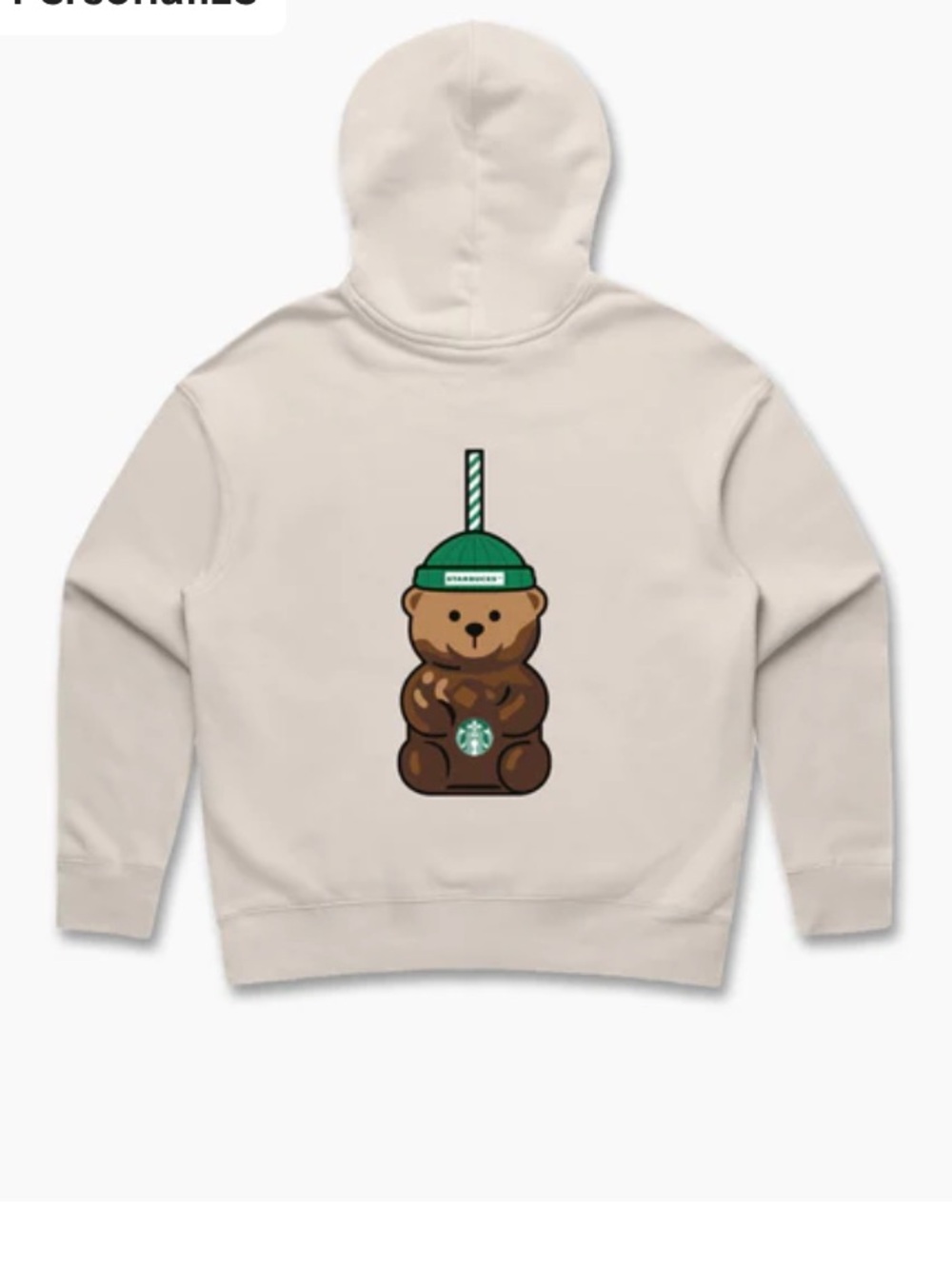 Starbucks bearista Cream Bear Graphic Hoodie new from Starbucks shop rare